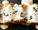 Foto del paso 11 de la receta: Canelones de pollo en salsa de turrón