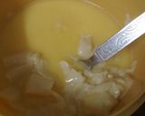A picture of step 2 of Mayo sandwich with cheese dip.