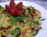 A picture of step 4 of Aloo ka bharta.
