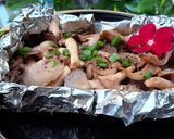 Hình bước làm 3 của món Nấm nướng giấy bạc eat clean