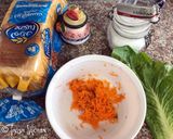A picture of step 1 of Pinwheel sandwich Tricolour.