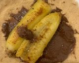 Foto langkah ke 4 dari resep Kebab Pisang Cokelat Versi Sehat (Oat Tortilla).