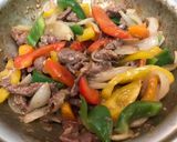 A picture of step 4 of Where Is the Beef? Here It Is! Stir Fried Beef and Bell Peppers.