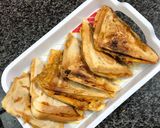 A picture of step 5 of Potato sandwich with leftover chicken.