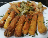Foto del paso 3 de la receta: Fingers de queso con verduras en tempura congeladas en airfryer