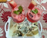 A picture of step 2 of Watermelon Mint Fizzy Cocktail.