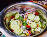 A picture of step 2 of Cucumber salad.
