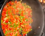 A picture of step 2 of Arroz con pollo (Rice with Chicken).