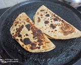 A picture of step 4 of Leftover roti sandwich for breakfast.