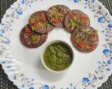 A picture of step 6 of Whole Ragi Mini Uttapa.