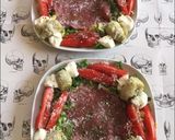 Une image de l'étape 2 de Assiette « italienne » carpaccio de bœuf légumes et parmesan.