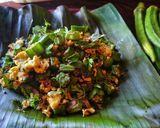 A picture of step 2 of Eggs & Okra/Bhindi Stir Fry.