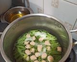 Foto langkah ke 3 dari resep Bakso Ayam Udang Kuah Labu Siam.