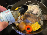 麻油酒燒魚麵線