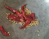 A picture of step 1 of Kobbari pachhadi.