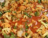 गोभी मटर तरी (gobi matar teri recipe in Hindi) रेसिपी चरण 2 फोटो
