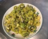 Une image de l'étape 2 de Fondant aux kiwis,mascarpone et vanille.