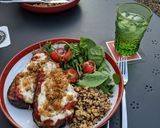A picture of step 8 of Aubergines with mozzarella and lemony breadcrumbs.