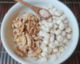 Hình bước làm 1 của món SỮA hạt sen-hạt óc chó
