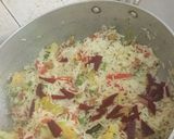 A picture of step 2 of Veg pulav with beetroot.