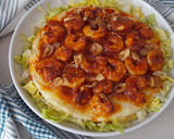 Foto del paso 8 de la receta: Pimientos asados con puré de patatas y gambas