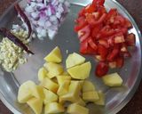A picture of step 1 of Spinach Bhurji (Palak Aloo Bhurji).