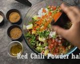 A picture of step 3 of Chana Chaat.
