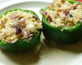 A picture of step 5 of Bell pepper stuffed with dal rice.