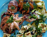 Foto del paso 5 de la receta: Pulpitos de la Ametlla a la plancha, con calabacín dos texturas
