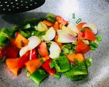 A picture of step 2 of Saute mix vegetable salad.