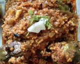 A picture of step 5 of Bharla vanga(bharva baingan, stuffed bringal).