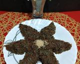 A picture of step 4 of Lal Saag Bhaja/Amaranth.