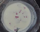 A picture of step 3 of Shrikhand with strawberry flavour jelly.