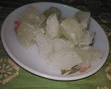 A picture of step 4 of Petha sandesh.