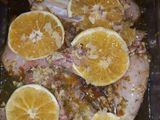 Sol de Elena. Pollo asado con rodajas de naranja y canela