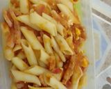 Foto del paso 4 de la receta: Macarrones con tomate, huevo cocido y tiras de bacon