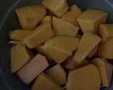 Foto langkah ke 1 dari resep Puding Labu Kuning Vla Coklat.