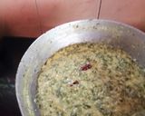 A picture of step 5 of Murungai Keerai Poricha Kottu.