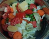 A picture of step 1 of Vegetable Soup and Toasted Bread.