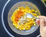 A picture of step 3 of Masala corn Street style.