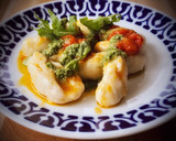 Foto del paso 8 de la receta: Gnocchi de patata caseros con tomate cherry confitado y pesto de rúcula con nueces