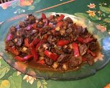 Une image de l'étape 13 de Bœuf sauté au poivron rouge, trevisana et épices italiennes.
