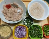 A picture of step 1 of Chicken Keema Fusion Pakora.