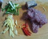รูปขั้นตอนการทำที่ 1 ของ หมูสับนึ่งปลาเค็ม