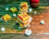 A picture of step 8 of Apple coconut burfi.