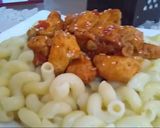 A picture of step 4 of Chicken chili with pasta 🌶️🍝.
