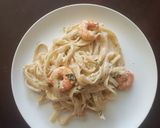 Foto del paso 11 de la receta: Fetuccini a la Alfredo con camarones, versión chilanga