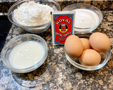 Foto del paso 1 de la receta: Pastel de plátano y manzana sin amasar