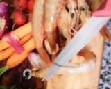 Une image de l'étape 3 de Gambas spaguetti a l'encre de seiche legumes d'été 🦐.