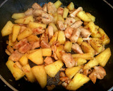 Foto del paso 5 de la receta: Pollo con piña y salsa de mostaza y miel con arroz al curry